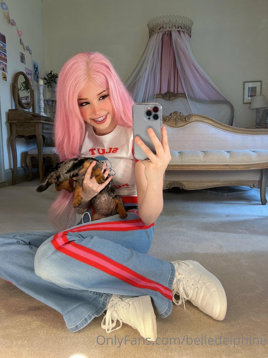 belle delphine and puppy onlyfans set leaked zeglvo influencers gonewild