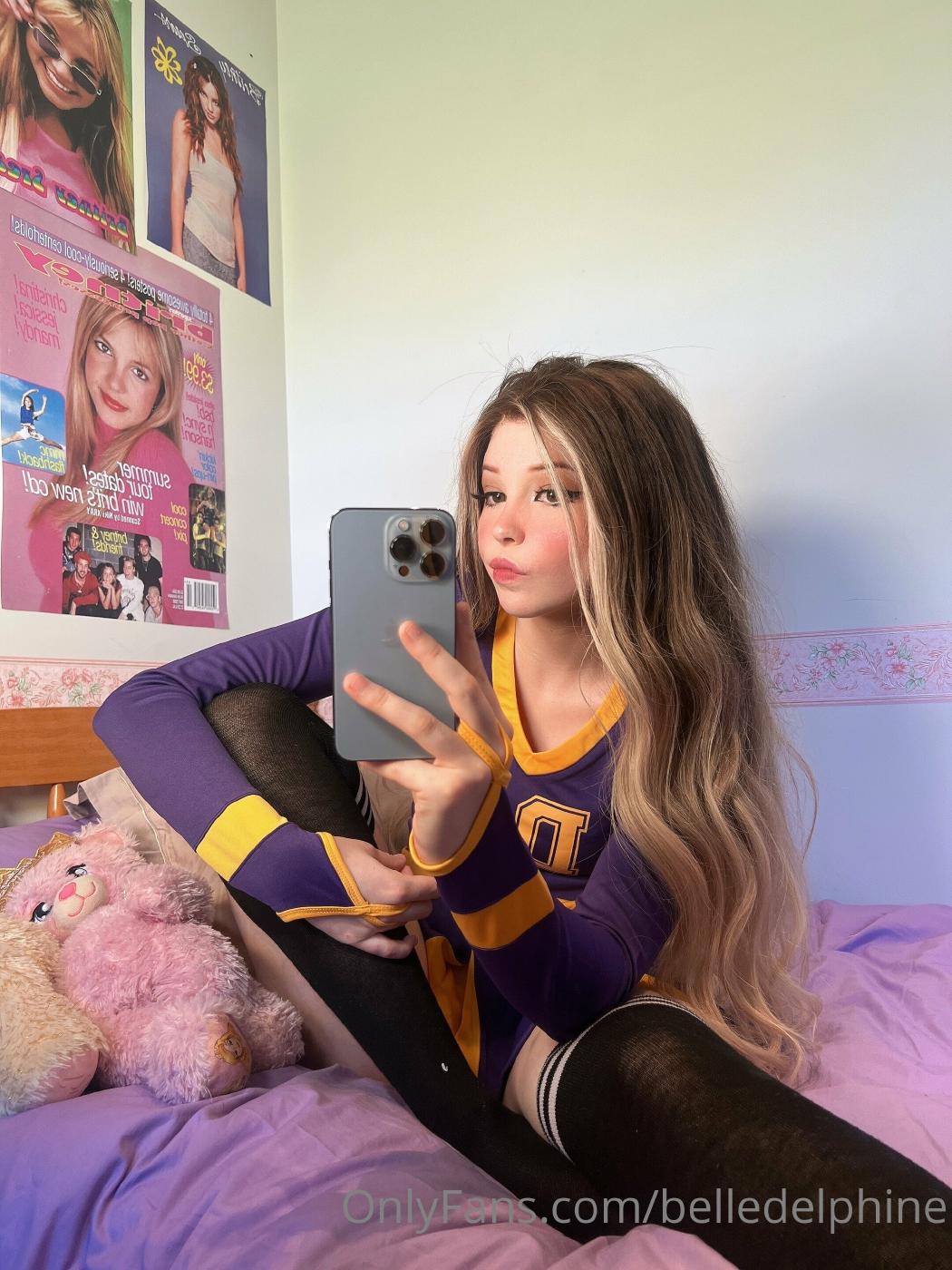 belle delphine cheerleader outfit onlyfans set leaked bumpex influencers gonewild