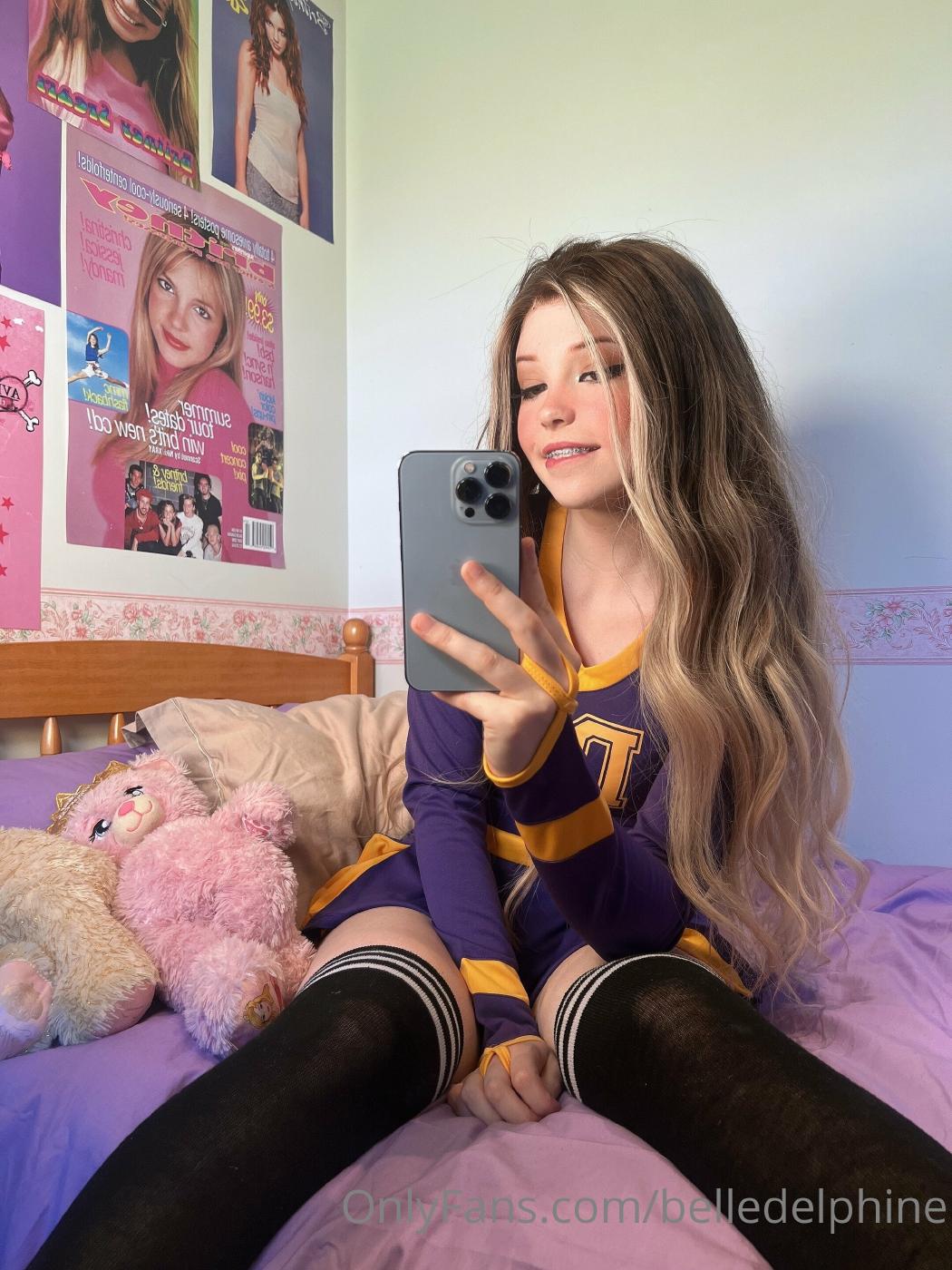 belle delphine cheerleader outfit onlyfans set leaked cqienc influencers gonewild