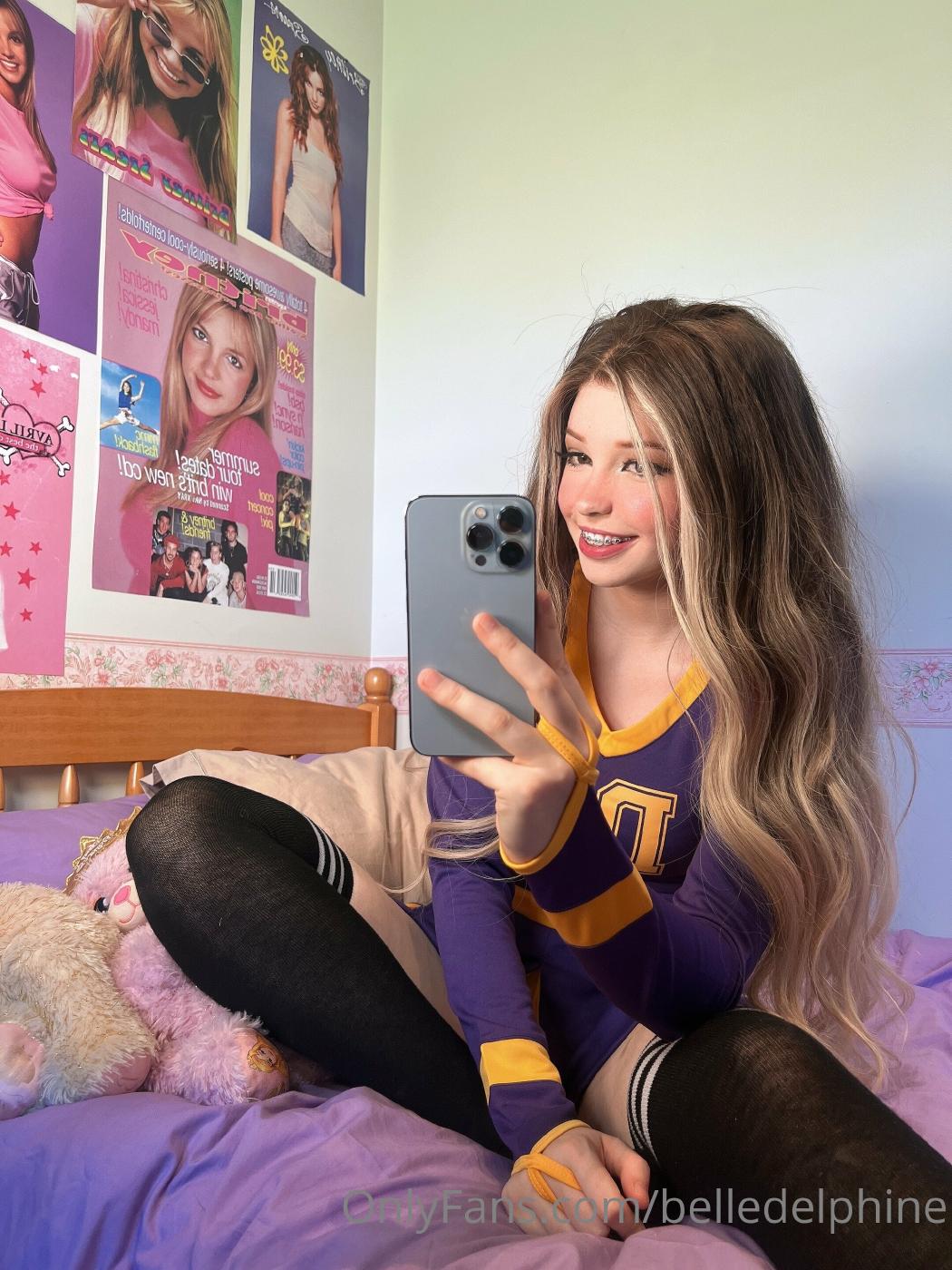 belle delphine cheerleader outfit onlyfans set leaked yxwvhe influencers gonewild