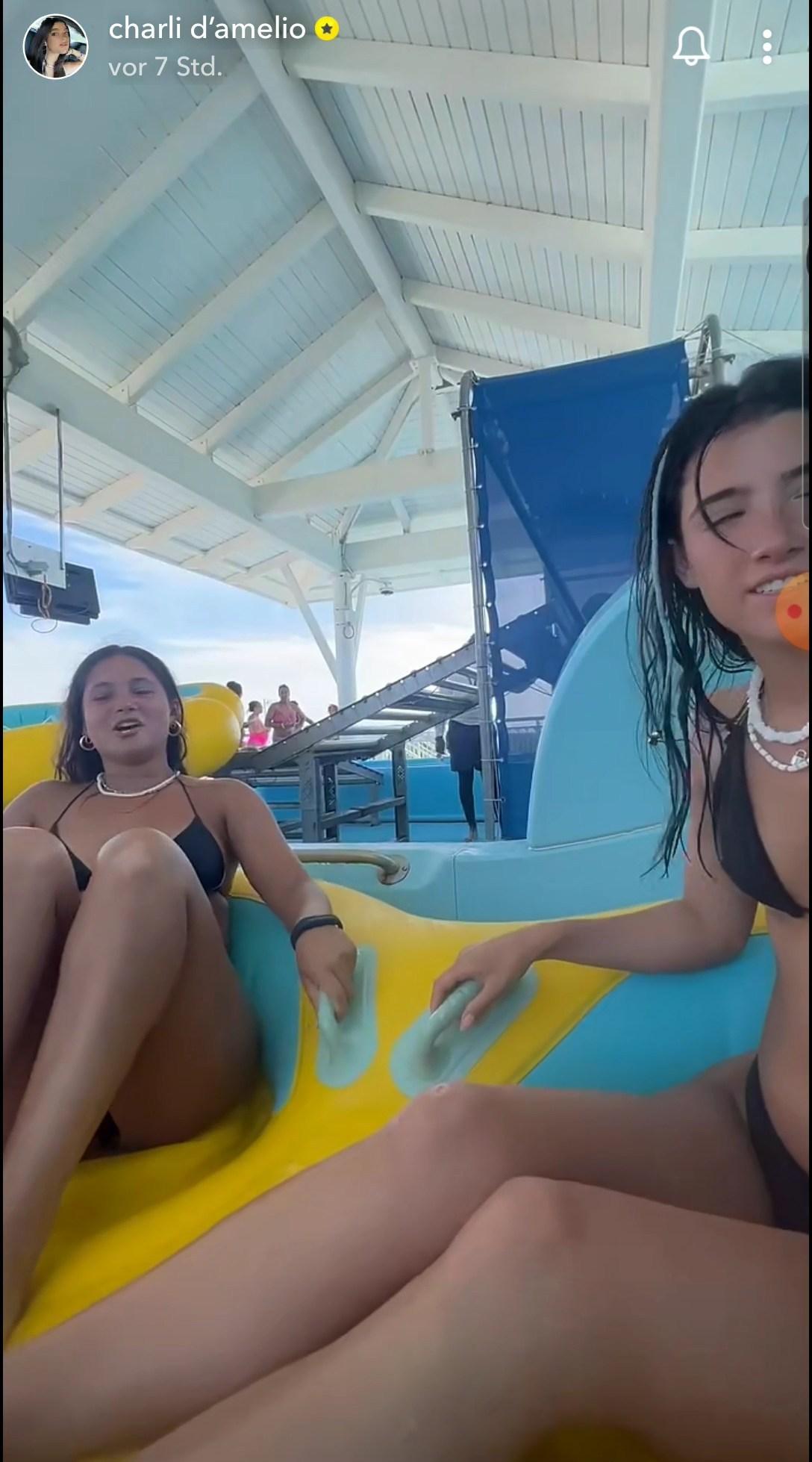 charli damelio bikini water slide video leaked muorrv influencers gonewild
