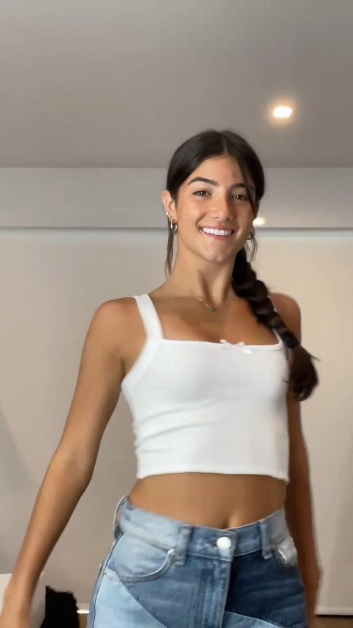 charli damelio sexy tank top dance video leaked txztxg influencers gonewild