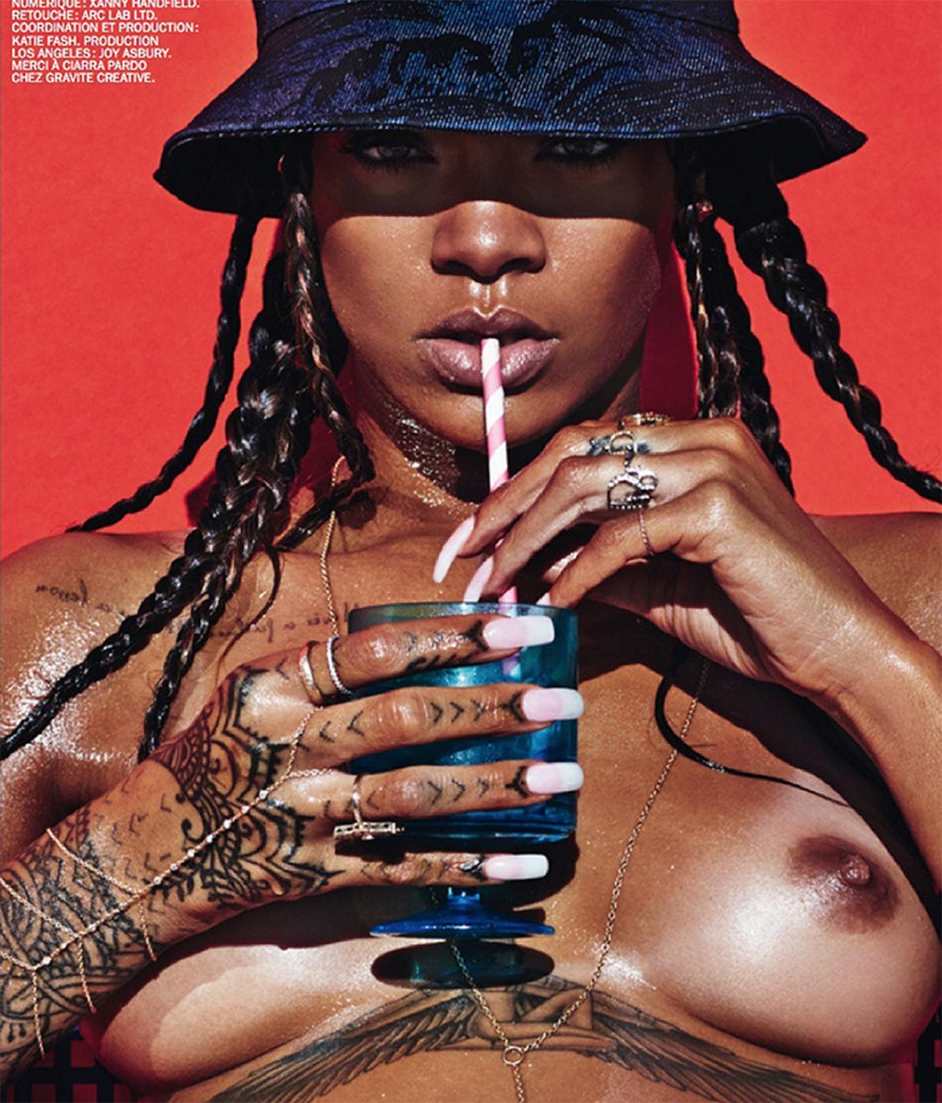 rihanna nude topless magazine photoshoot set leaked daepgm influencers gonewild