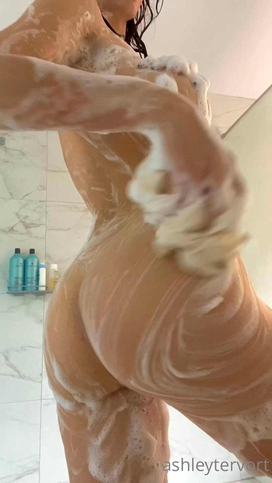 ashley tervort nude shower scrubbing onlyfans video leaked fztvrz influencers gonewild