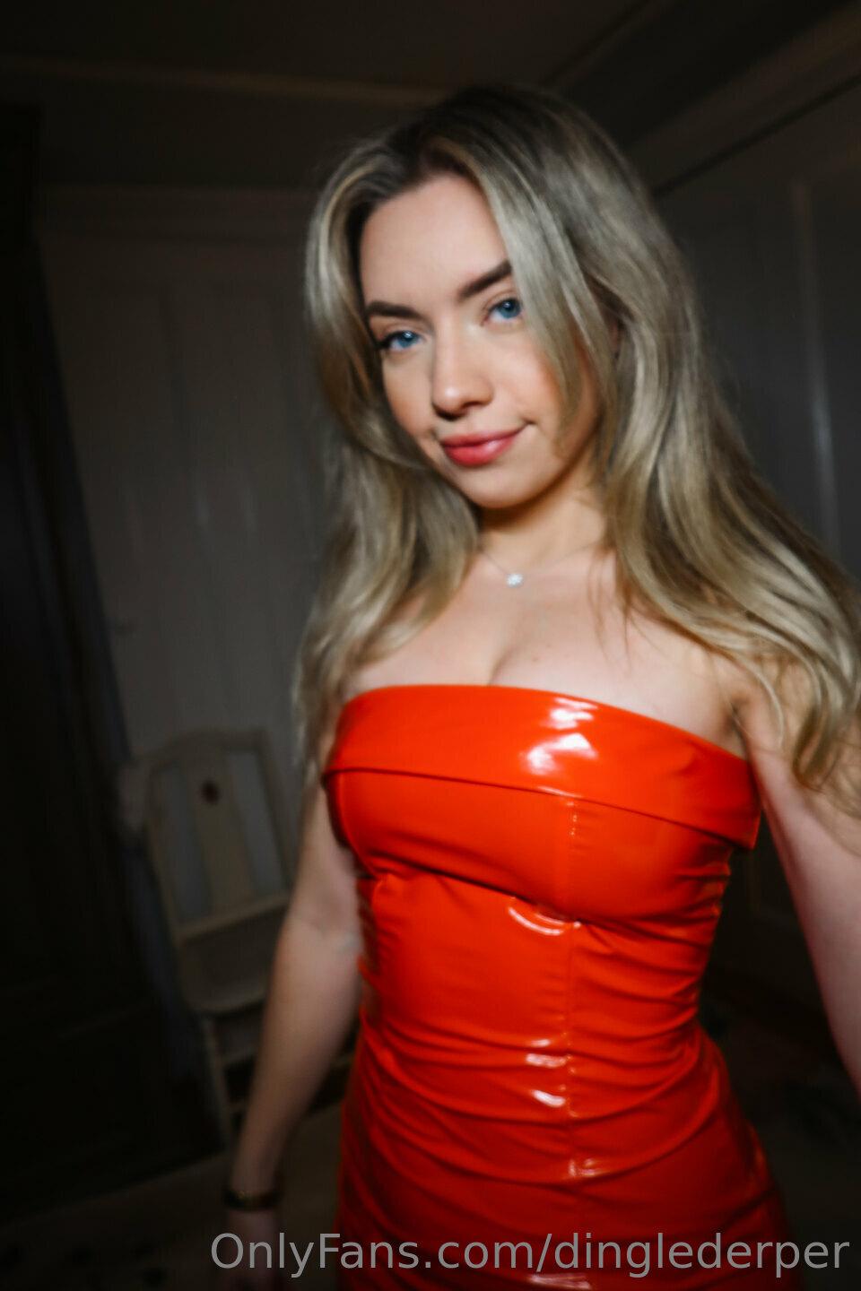 dinglederper sexy red leather dress onlyfans set leaked zsymji influencers gonewild